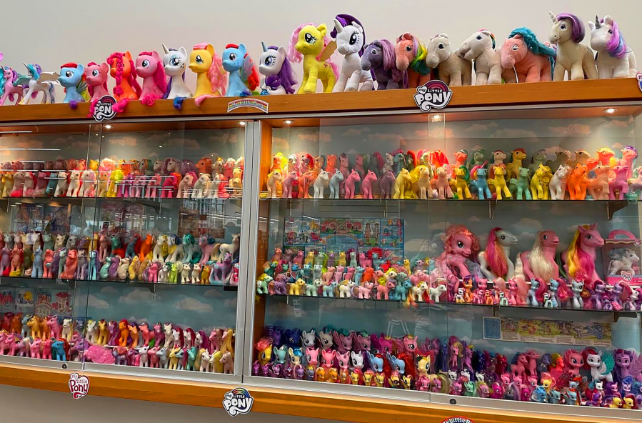 What's pink, blue, yellow, sometimes sparkly and cute as heck? This huge collection of My Little Pony toys on display at the Cascade Park library through January.
