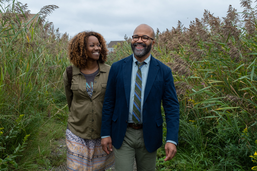 Erika Alexander, left, and Jeffrey Wright in &ldquo;American Fiction.&rdquo; (MGM)