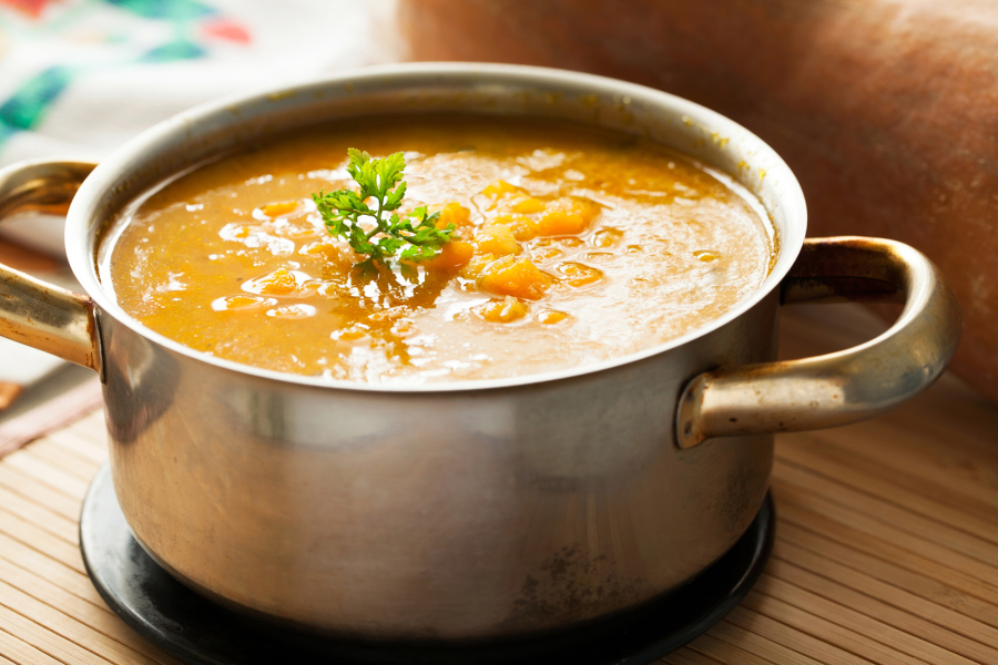 A common restaurant trick when making soup is to add cream. Cream instantly makes any vegetable soup taste richer and more satisfying.