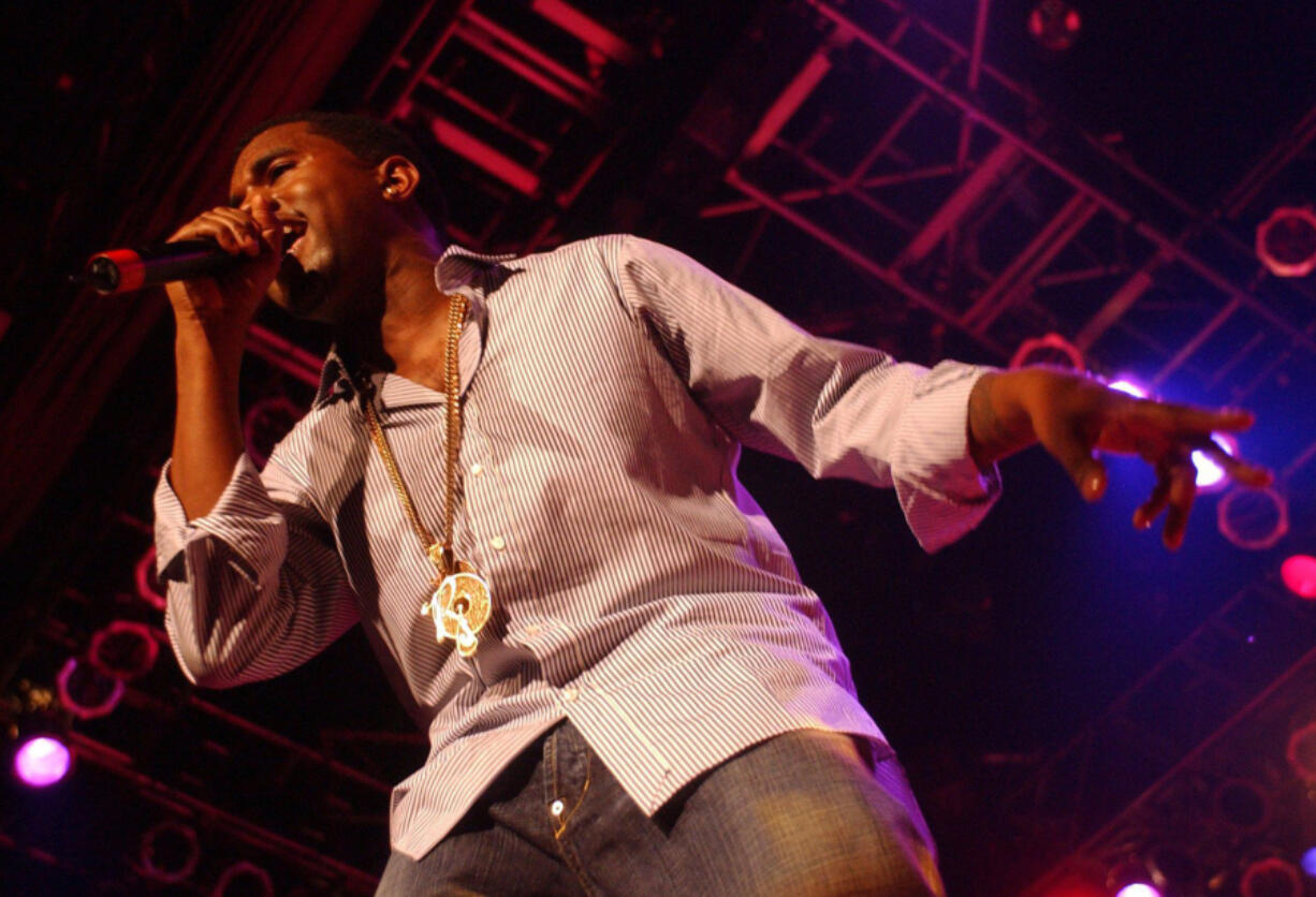 Kanye West performs at the House of Blues in Chicago in 2004. West released his album &ldquo;The College Dropout&rdquo; on Feb. 10, 2004. (E.