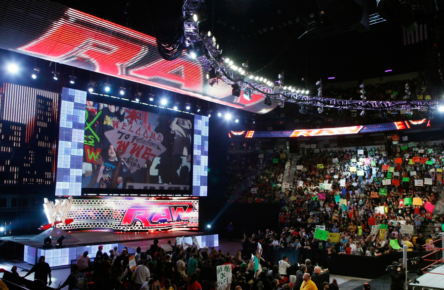 The WWE &ldquo;Monday Night Raw&rdquo; show at the Thomas &amp; Mack Center in Las Vegas on Aug. 24, 2009.