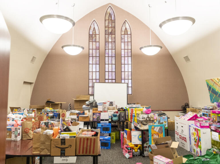 Toy drive items sit in storage at YWCA Clark County&rsquo;s office on Main Street. The nonprofit&rsquo;s programs helped 12,626 people in 2022.