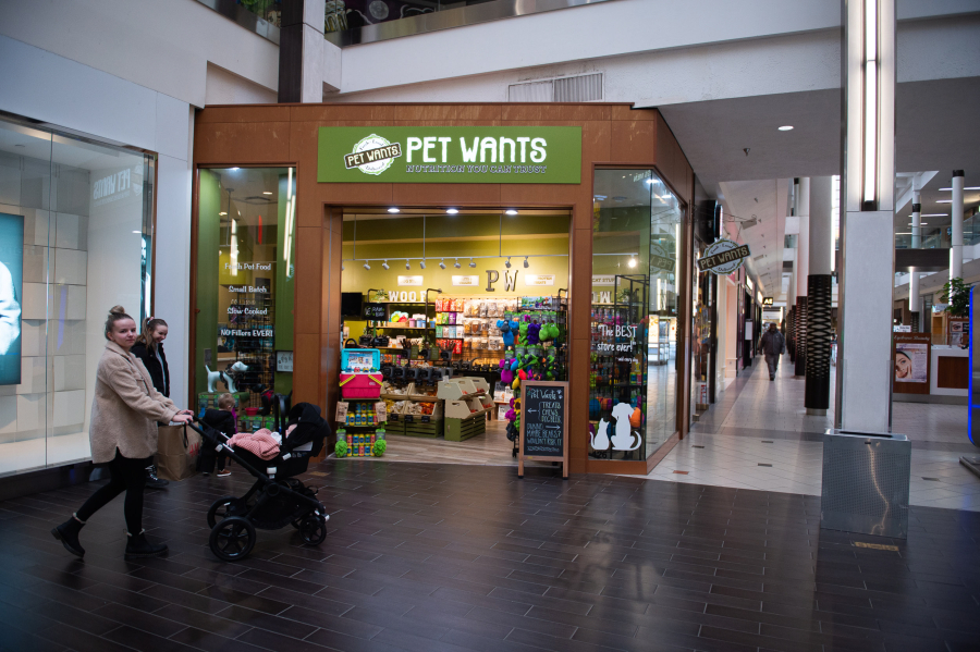 Pet Wants, a franchised store owned by Jennifer Hope and Ryan Oller of Scappoose, Ore., specializes in custom-made food for dogs and cats using fresh ingredients. The couple started with a kiosk at Vancouver Mall before opening their full shop a year and a half ago.