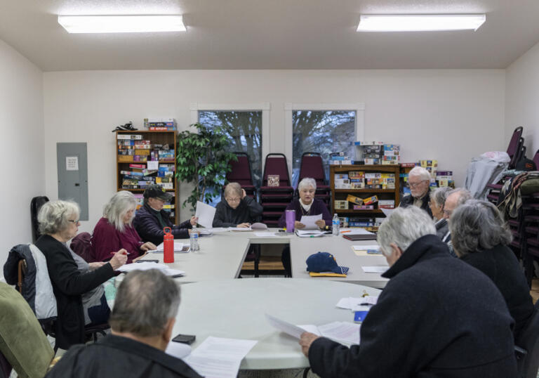 The Woodland East Mobile Park Homeowners Association meets Jan. 10 to figure out how to buy the land underneath their homes after rent increases over the past five years. (Taylor Balkom/The Columbian)