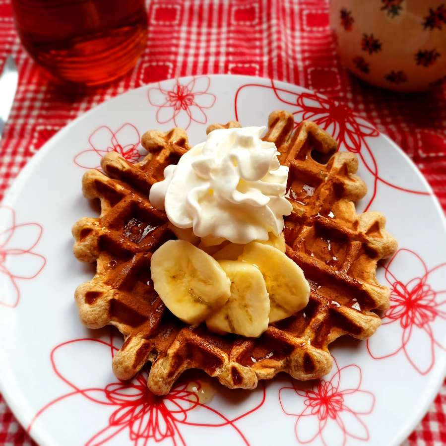 These waffles make your house smell like you're baking banana bread.