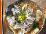 Kimchi dumpling hot soup at Tasty Pot.