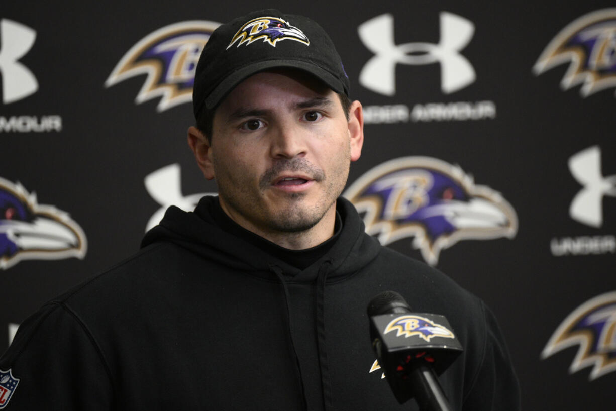 Baltimore Ravens defensive coordinator Mike Macdonald is being hired by the Seattle Seahawks to be their head coach, AP sources said Wednesday, Jan. 31, 2024.