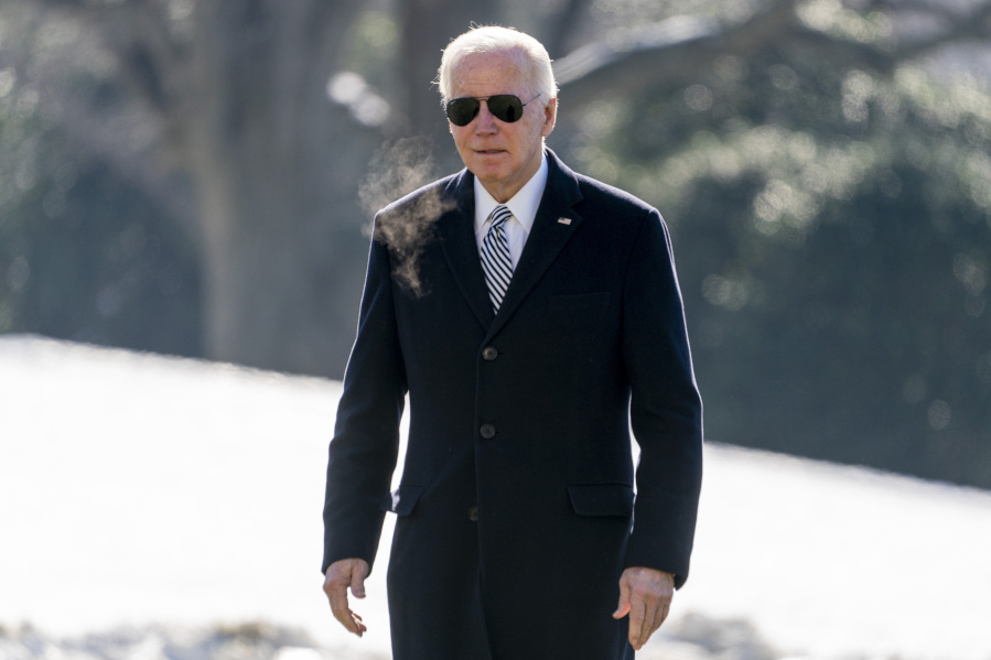 President Joe Biden arrives at the White House in Washington, Monday, Jan. 22, 2024, after returning from Rehoboth Beach, Del.