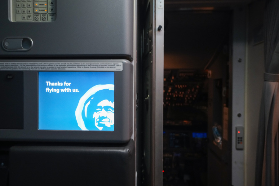 An Alaska Airlines message is displayed near the cockpit of a Boeing 737 Max 9 aircraft awaiting inspection at the airline&rsquo;s facilities at Seattle-Tacoma International Airport Wednesday, Jan. 10, 2024, in SeaTac, Wash. On a Jan. 5 Alaska Airlines flight, a panel used to plug an area reserved for an exit door blew open midair, forcing it to return to Portland, Ore.