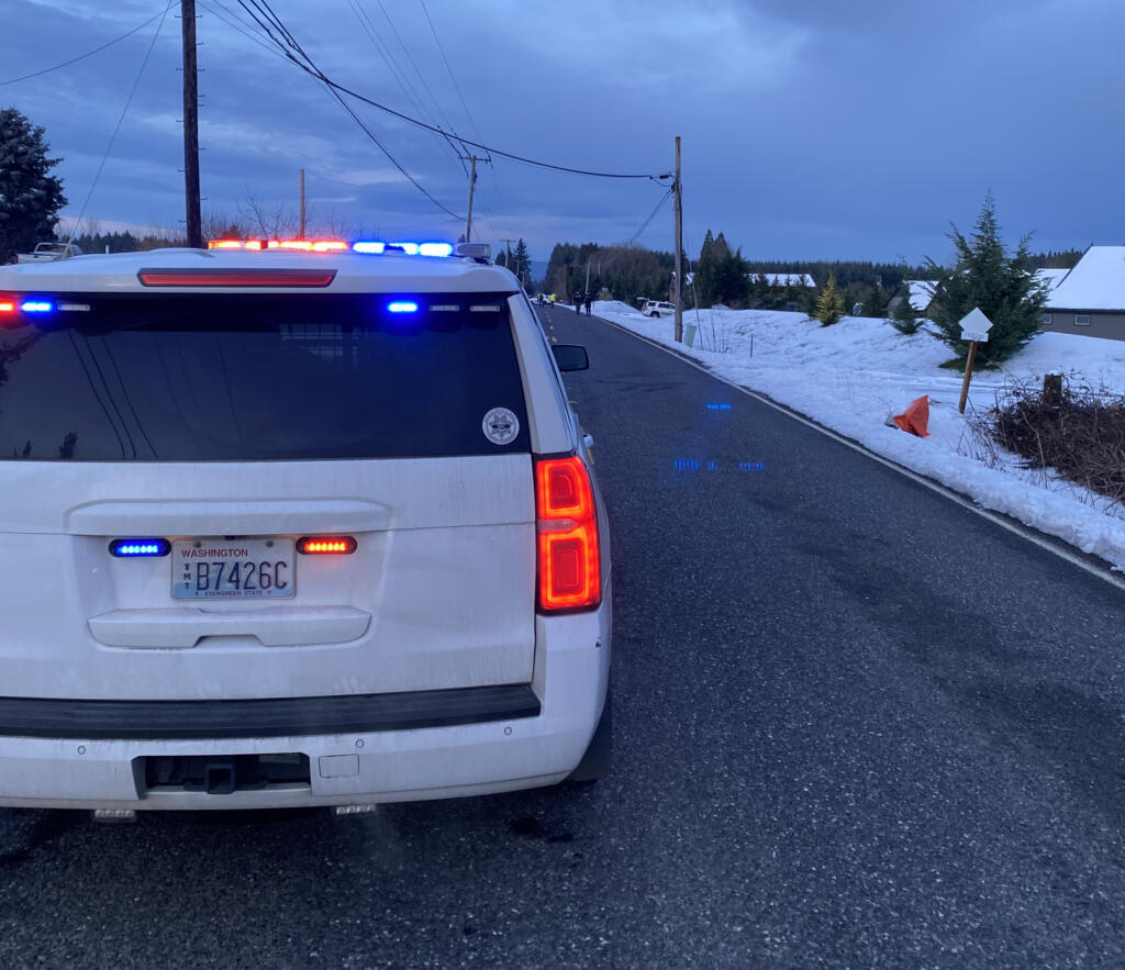 Clark County Sheriff officers responded to the scene on NW 179th Street after a man died after being struck by a car on Saturday, Jan. 20, 2024.