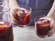 A chilled Red Hibiscus Mocktail.