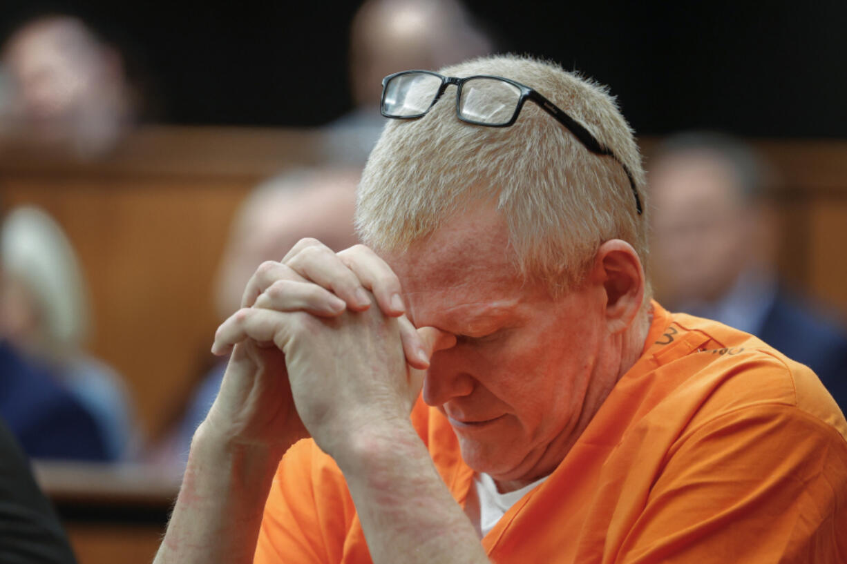 Alex Murdaugh, convicted of killing his wife, Maggie, and younger son, Paul, in June 2021, sits during a hearing on a motion for a retrial, Tuesday, Jan. 16, 2024, at the Richland County Judicial Center in Columbia, S.C.