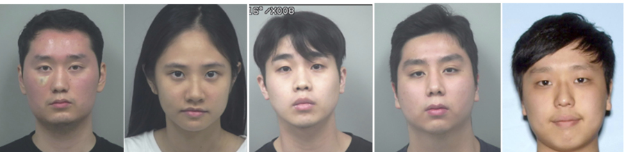 FILE - This photo combo provided by Gwinnett County Police shows from left, Joonho Lee, Hyunji Lee, Gawon Lee, Joonhyun Lee and Eric Hyun. The five adults and a 15-year-old self-described as &ldquo;Soldiers of Christ&rdquo; religious group members were in custody Thursday, Sept. 14, 2023 on murder charges after a woman&rsquo;s body was found in the trunk of a car parked outside a popular spa in Georgia.