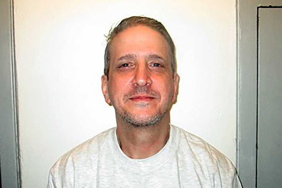 FILE - This photo provided by the Oklahoma Department of Corrections shows death row inmate Richard Glossip on Feb. 19, 2021.
