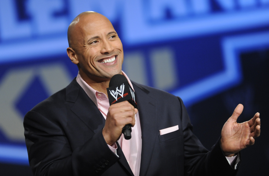Actor and former WWE superstar Dwayne &ldquo;The Rock&rdquo; Johnson participates in a Wrestlemania XXVII press conference at the Hard Rock Cafe in Times Square on March 30, 2011, in New York.