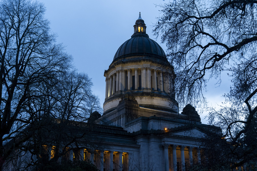 The Washington state Capitol building is pictured, Tuesday, Jan. 9, 2024, in Olympia, Wash.