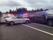 With the help of several partner agencies, the stolen vehicle was stopped just south of the Northeast 134th Street Exit in Interstate 5 and the suspect was taken into custody.