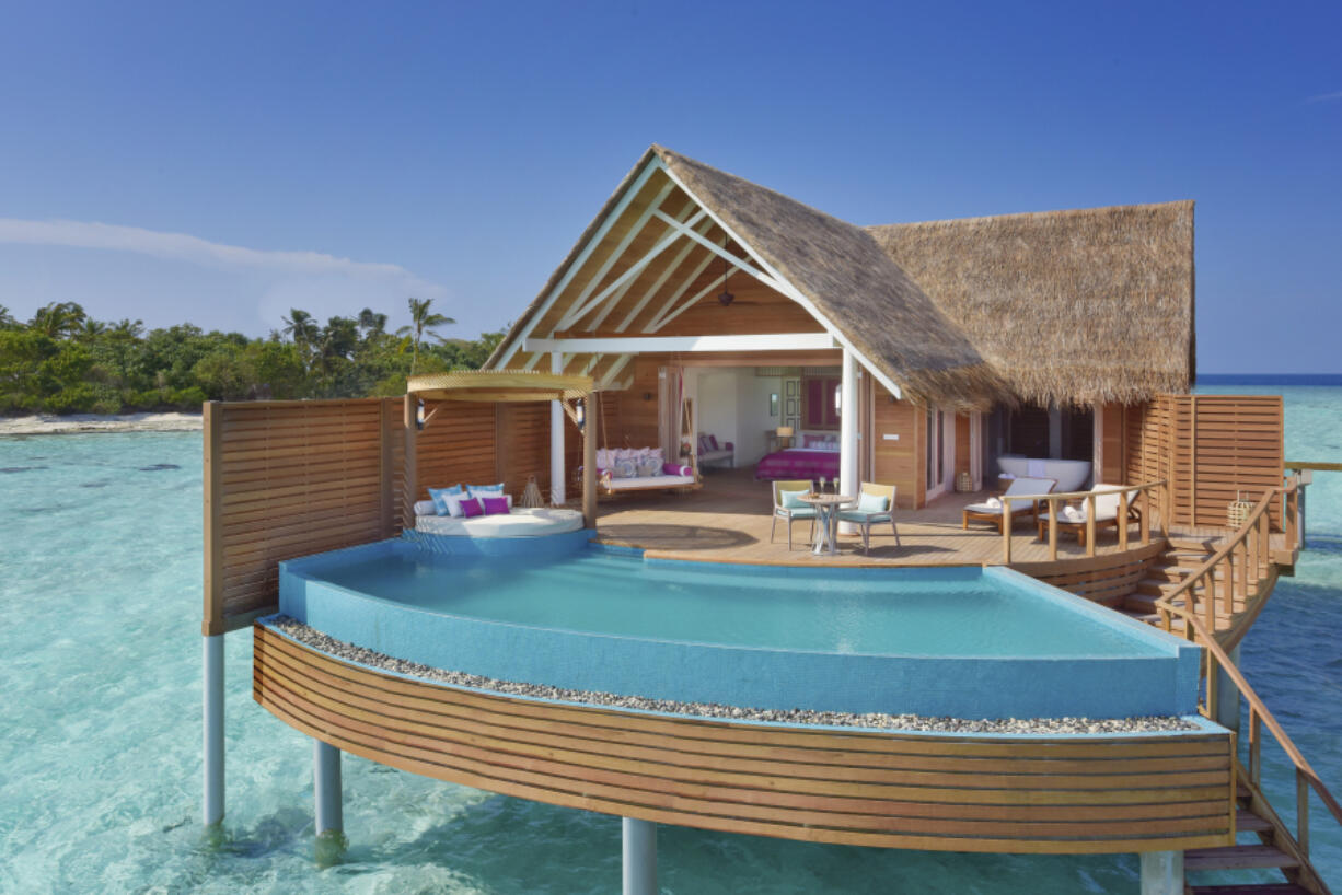 The overwater bungalows of the boutique luxury resort of Milaidhoo in the Maldives provide for extraordinary accommodations in the Indian Ocean archipelago.