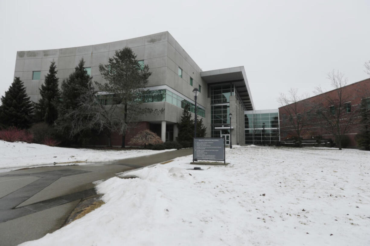 The Health Sciences building is seen Jan. 23 at Washington State University Spokane in Spokane.