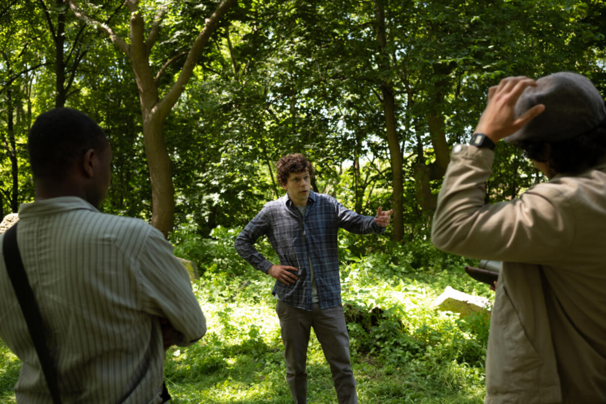 Director Jesse Eisenberg on the set of &ldquo;A Real Pain.&rdquo; (Searchlight Pictures/TNS) (Charles Sykes/Invision)