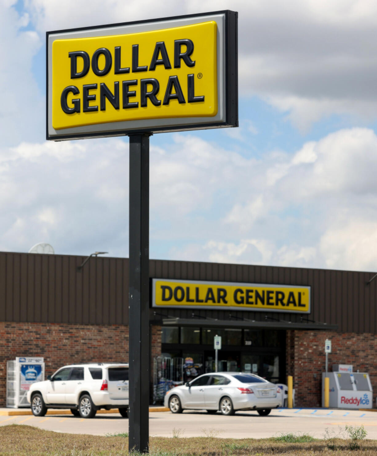 Shoppers stop by the Dollar General in Josephine, Texas.