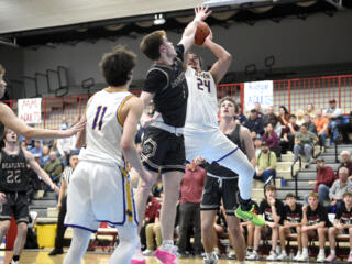 2A District Boys Basketball: Columbia River vs. W.F. West photo gallery