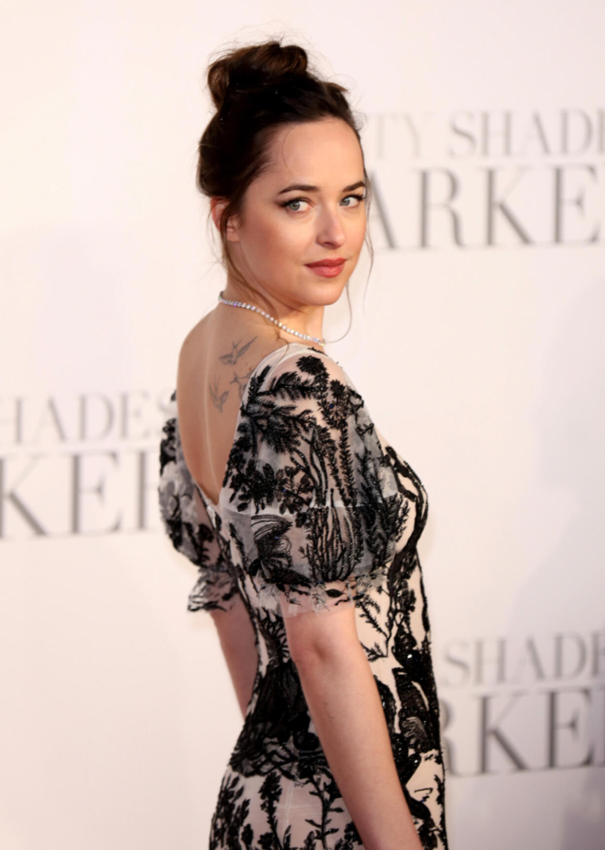 Dakota Johnson attends the U.K. premiere of &ldquo;Fifty Shades Darker&rdquo; at the Odeon Leicester Square on Feb. 9, 2017, in London. (Tim P.