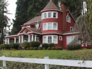 The historically significant Pittock-Leadbetter House sits on the northeast side of Lacamas Lake.