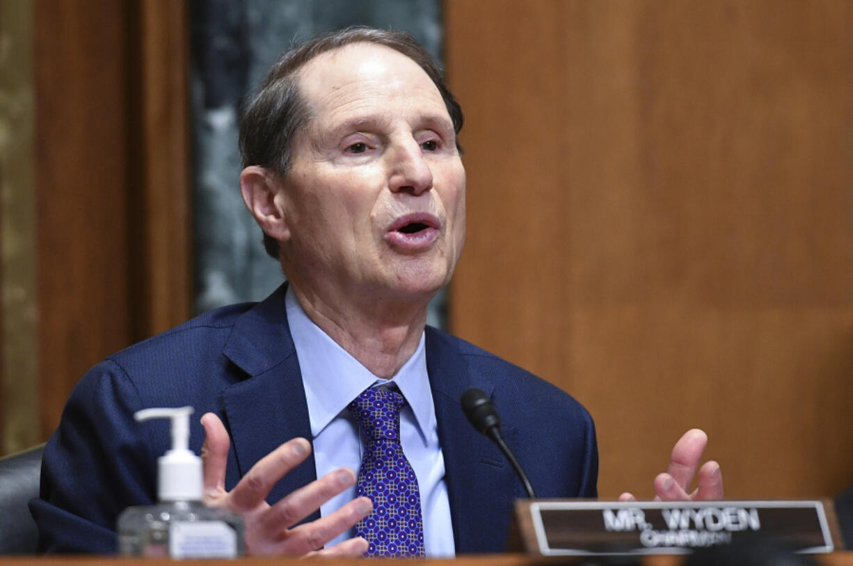 Sen. Ron Wyden, D-Ore., speaks Oct. 19, 2021, during a Senate Finance Committee hearing on Capitol Hill in Washington. The panel has jurisdiction over Medicare, the health program for seniors and people with disabilities.