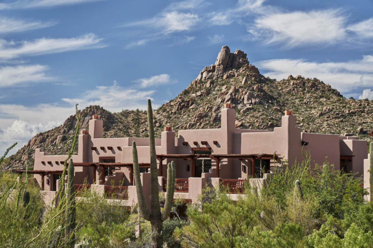 Casita dwellings showcase adobe-style architecture at the Four Seasons Scottsdale in Scottsdale, Ariz.