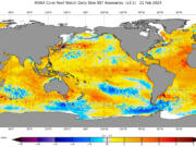 The National Oceanic and Atmospheric Administration has released graphics showing sea-surface temperature anomalies across the globe. Experts say temperatures are record-hot on the heels of an already unprecedented summer of ocean heat.