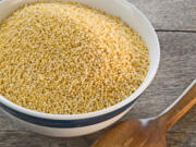 Millet is high in protein, fiber and antioxidants as well as vitamin B, calcium, iron, potassium and zinc.