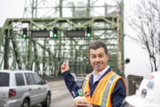 U.S. Department of Transportation Secretary Pete Buttigieg tours I-5 Bridge news photo gallery