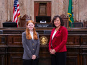 Prairie High School student Addison Randall recently spent a week at the state Capitol in Olympia to serve as a page in the Washington State House of Representatives.