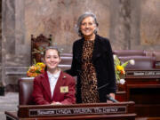 Nataly Andrushko, a tenth-grader at Seton Catholic High School in Vancouver, recently spent a week as a page for the Washington Senate  in Olympia.