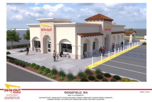 California burger chain In-N-Out submitted an application Feb. 16 for a Ridgefield location, shown in this rendering.