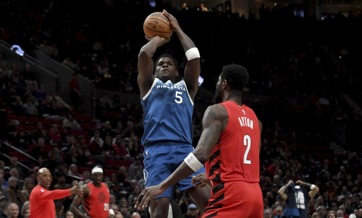 Timberwolves win first of 2 against Blazers 121-109 - The Columbian