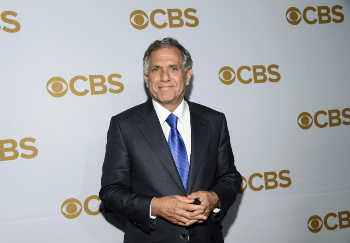 FILE - Then-CBS president Leslie Moonves attends the CBS Network 2015 Programming Upfront at The Tent at Lincoln Center on May 13, 2015, in New York. Moonves has agreed to pay a $11,250 fine to settle a complaint that he interfered with a police investigation of a sexual assault case, the Los Angeles City Ethics Commission says.