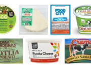 This image provided by the U.S. Centers for Disease Control and Prevention on Feb. 6 shows brands of cheese recalled due to a decadelong outbreak of listeria food poisoning that has killed two people and sickened more than two dozen. New lab evidence linked soft cheeses and other dairy products made by Rizo-Lopez Foods of Modesto, Calif., to the outbreak, which was first detected in June 2014.