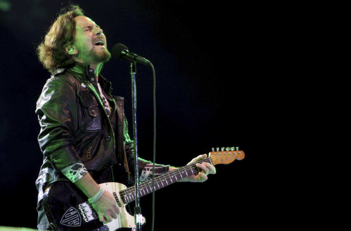 Pearl Jam&rsquo;s lead vocalist Eddie Vedder performs in concert in Sao Paulo, Brazil on Nov. 3, 2011.
