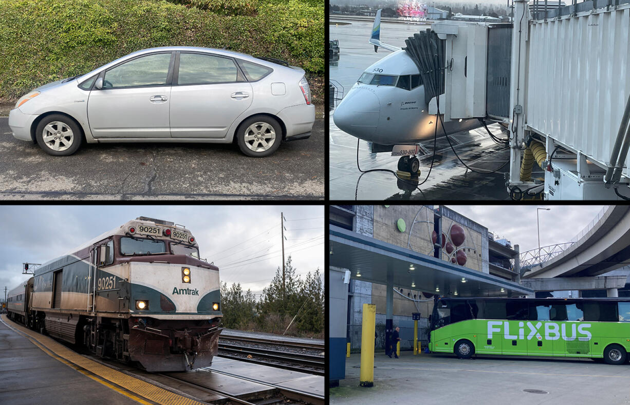 What is the fastest way to get from Vancouver to Seattle? Car, plane, bus or train?