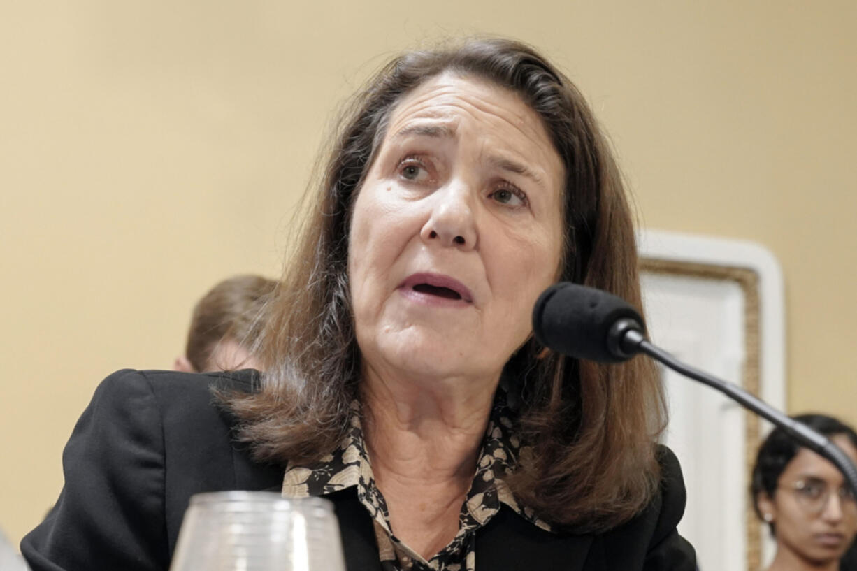 Rep. Diana DeGette, D-Colo., testifies during a House Rules Committee hearing after recent actions taken by New Mexico Gov. Michelle Lujan Grisham, who narrowed an order that broadly suspended the right to carry firearms in and around Albuquerque on Capitol Hill Monday, Sept. 18, 2023, in Washington.