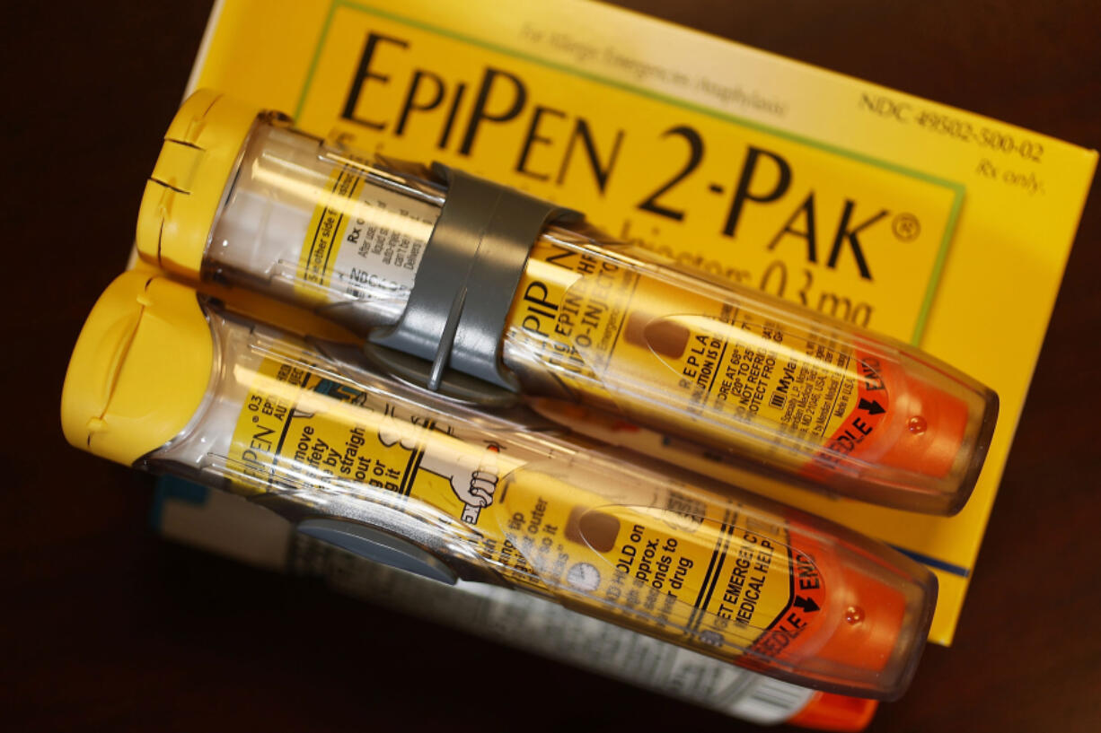 EpiPen, which dispenses epinephrine through an injection mechanism for people with severe allergies, in Hollywood, Fla. The U.S. Food and Drug Administration has approved a medication to help people with food allergies avoid severe reactions.