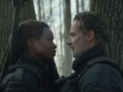 Danai Gurira and Andrew Lincoln in &ldquo;The Walking Dead: The Ones Who Live.&rdquo; (AMC)