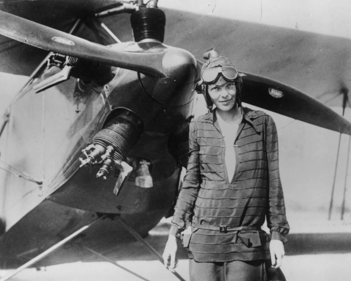 Amelia Earhart stands June 14, 1928 in front of her bi-plane called &ldquo;Friendship&rdquo; in Newfoundland. Carlene Mendieta, who is trying to recreate Earhart&rsquo;s 1928 record as the first woman to fly across the US and back again, left Rye, NY on Sept. 5, 2001. Earhart (1898 - 1937) disappeared without trace over the Pacific Ocean in her attempt to fly around the world in 1937.