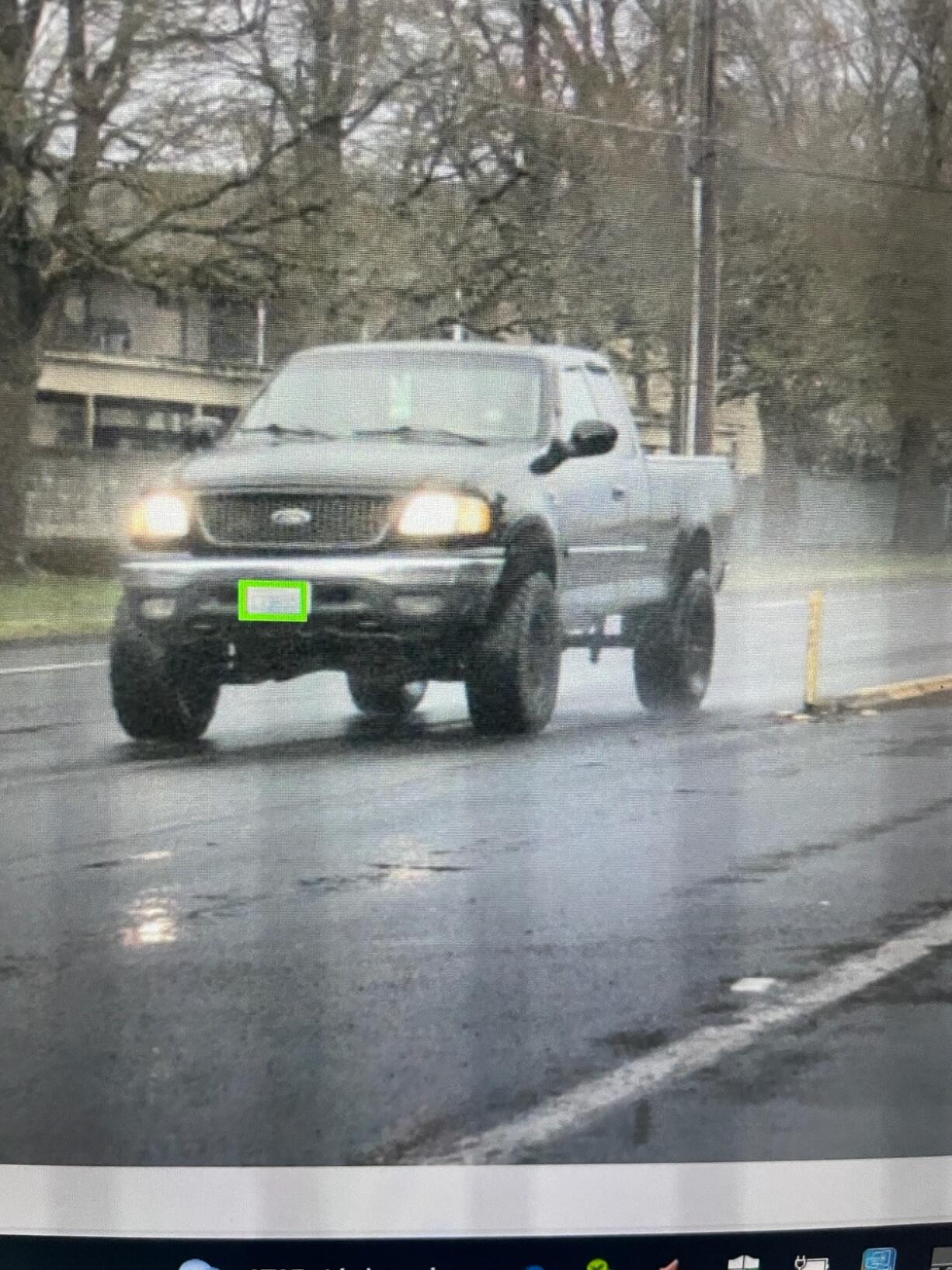 A previously taken photo of a 2001 black Ford F-150 that was reported stolen Saturday from a Hockinson house where a woman was fatally shot. The pickup has Washington license plates C73655Y. The Clark County Sheriff's Office said the occupants of the pickup should be considered armed and dangerous. Anyone who locates the pickup should call 911 and not approach the vehicle.
