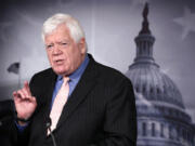 U.S. Rep. Jim McDermott (D-WA) speaks during a news conference June 12, 2013 on Capitol Hill in Washington, DC. U.S. Sen. Barbara Boxer and McDermott held a news conference to announce that they are introducing a bill to block congressional pay if lawmakers fail to raise the debt ceiling.