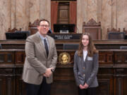 Camas High School student Kailyn Ruzzamenti recently served as a page in the Washington State House of Representatives, sponsored by Rep.