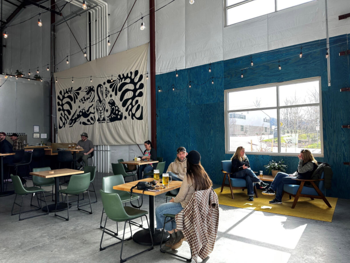 An airy industrial space at the Port of Camas-Washougal is home to Recluse Brew Works.