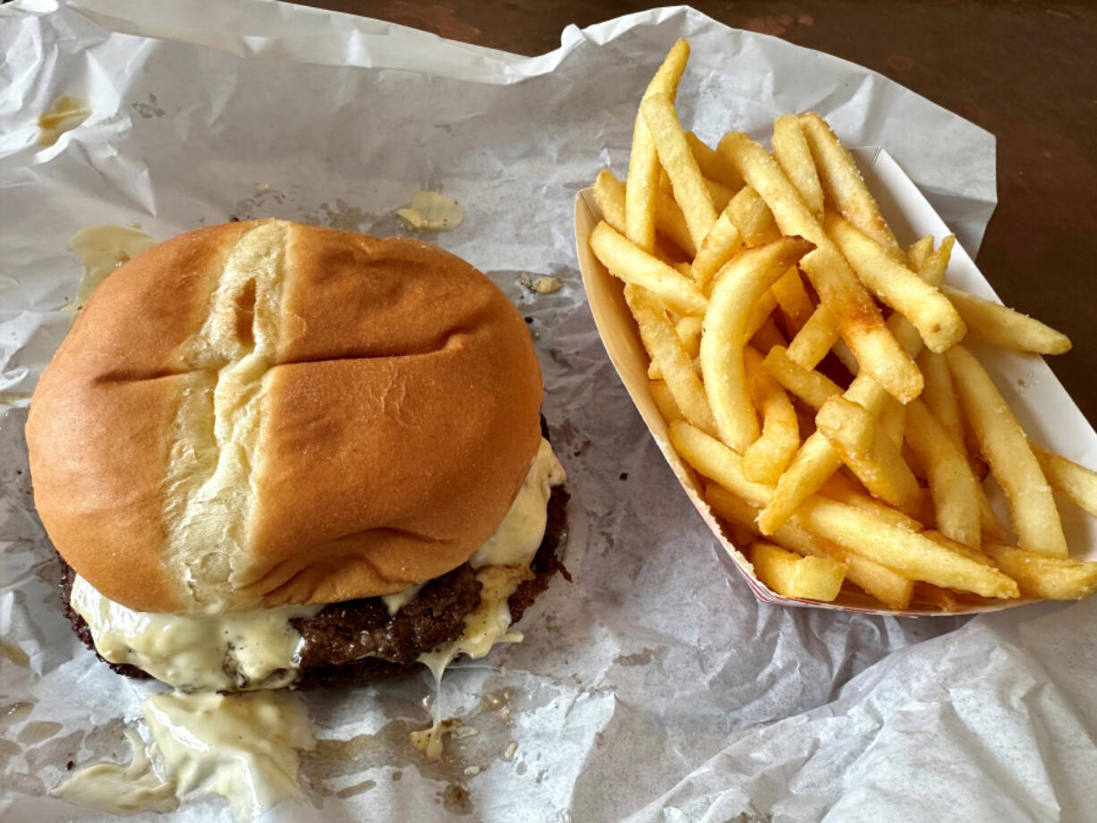 Goon Burger at Brothers Cascadia Evergreen Pub on Mondays.